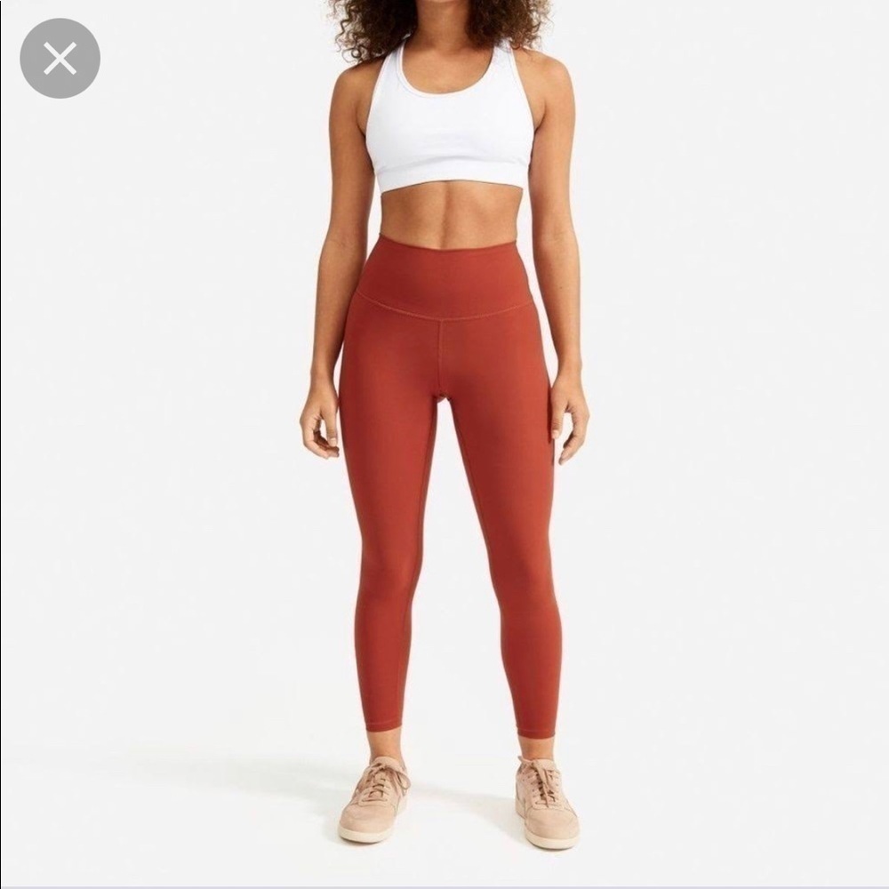 EVERLANE Women’s LARGE Burnt Orange Renew Ankle Leggings High Rise Full Length